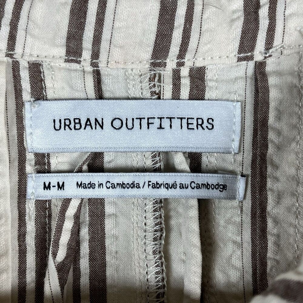 Urban Outfitters Striped Cotton Romper Playsuit Button Front Pockets Size M - Picture 3 of 15